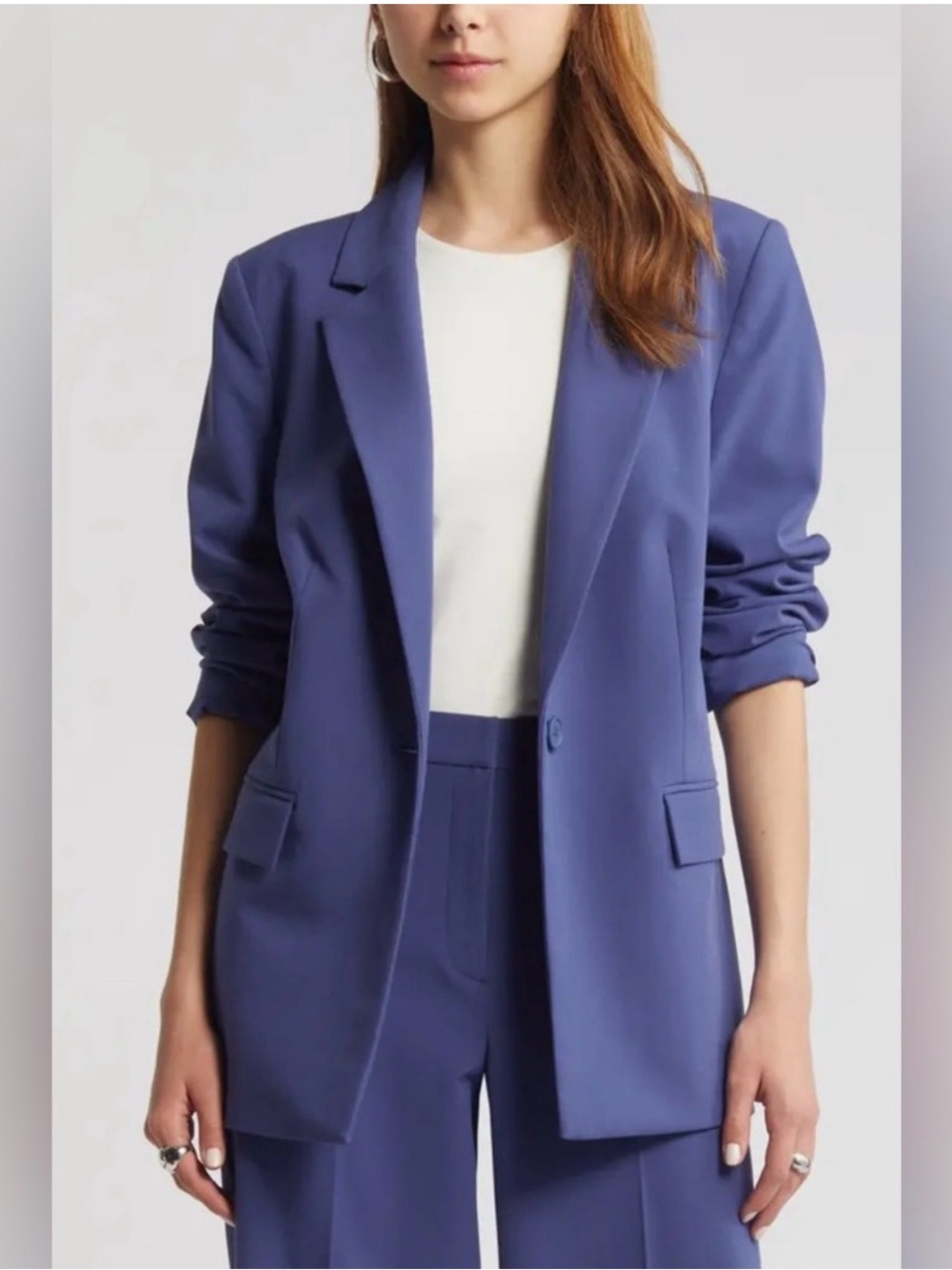 Open Edit Relaxed Fit Blazer - Cobalt Blue
